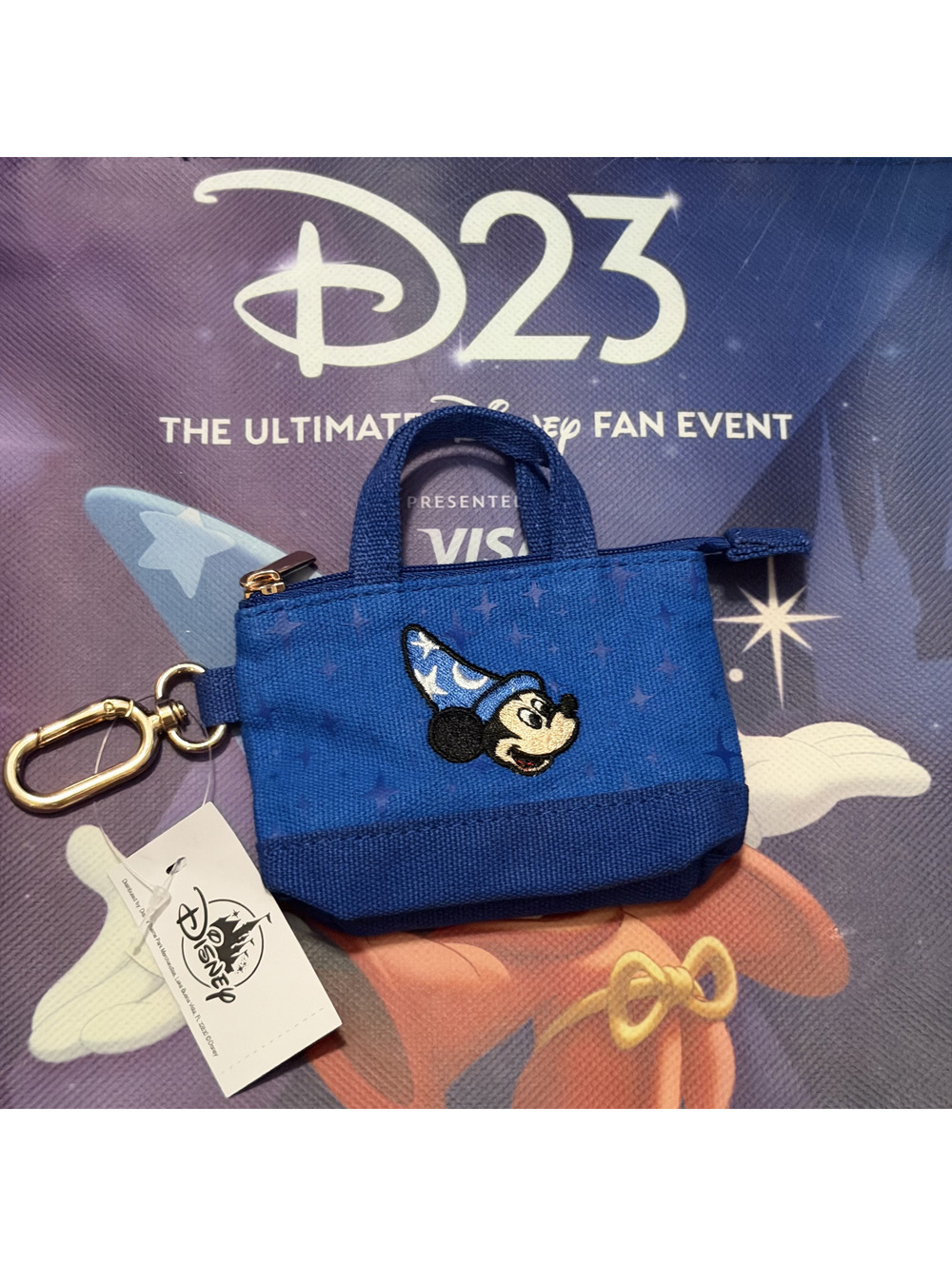 Disney D23 2026 MOG Mickey's of Glendale WDI Sorcerer Mickey Mini Tote Keychain